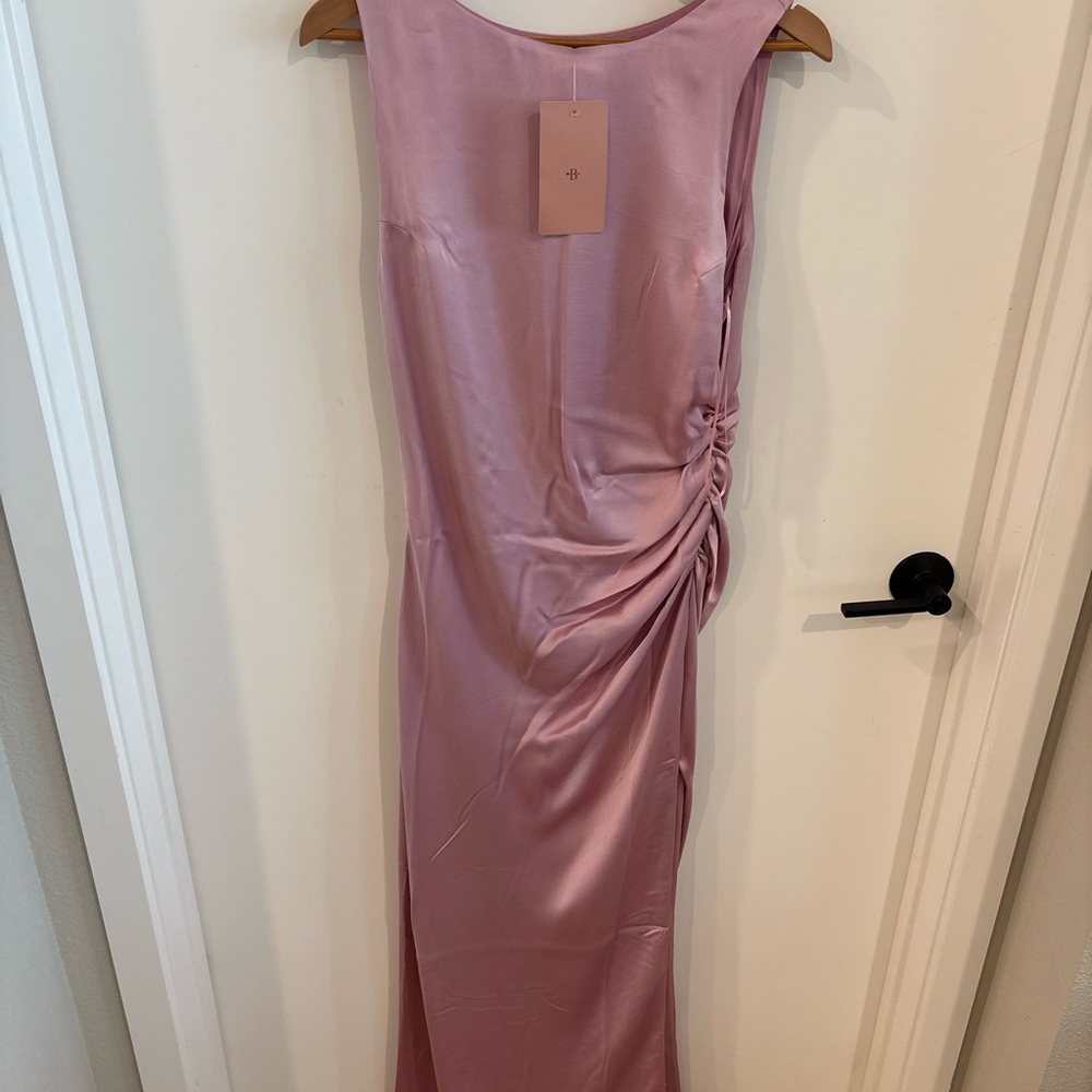 NWT, never worn: Anthropologie Elegant Pink Bridesmaids Sleeveless Dress